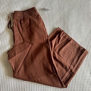 Old Navy Copper Wide Leg Linen Pants